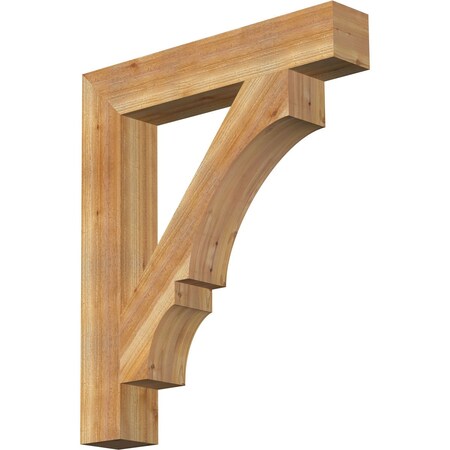 Ekena Millwork Balboa Block Rough Sawn Bracket, Western Red Cedar, 6"W x 36"D x 42"H BKT06X36X42BOA05RWR